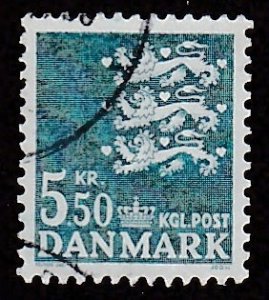 Denmark # 717, Small State Seal, Used, 1/3 Cat.