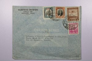 Chile 1935 Airmail Cover to Brazil - J51