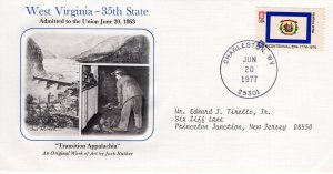 WEST VIRGINIA 35TH STATE ADMITTED TO THE UNION, CHARLESTON, WV  1977  FDC17324