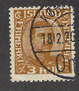 Iceland SC#109 Used Fine SCV$17.50...Worth a Close Look!