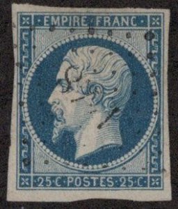 FRA SC #17 U 1853 Emp Napoleon III 4-margins CV $165.00