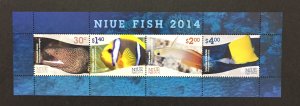 Niue 2014 #903a S/S, Fish, MNH(light bend).