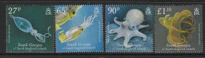 S.GEORGIA & S.SANDWICH IS. SG487/90 1010 CEPHALOPODS MNH