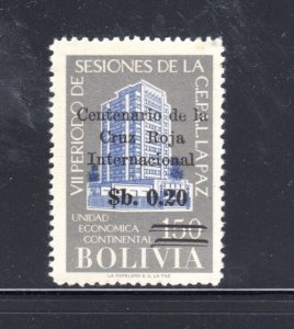 BOLIVIA #482 1966 #403 SURCHARGED MINT VF NH O.G