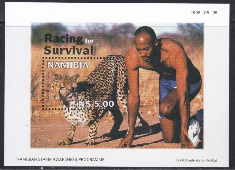 Namibia # 914, Leopard - Racing for Survival, NH, 1/2 Cat