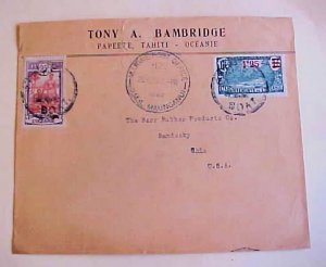 TAHITI NE ZEALAND 1929 PAQUEBOT CATALOG HIGHEST RARITY D RMS MAUNGANUI RARE