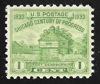 728 1 cent Century of Progress Chicago Stamp mint OG NH EGRADED XF-SUPERB 95 XXF