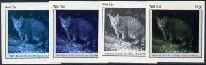 Equatorial Guinea 1976 Cats EK8 (Wild Cat) set of 4 imper...