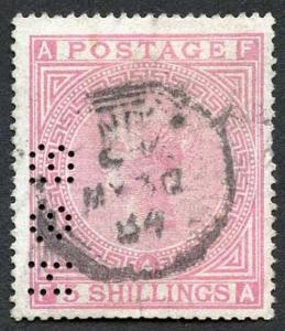 SG134 5/- Rose plate 4 Cat 4200 pounds