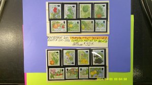 Montserrat 2001 Fruit Definitive Scott# 1041-1056 Complete Mint NH XF set of 16