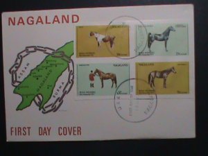 NAGALAND 1973-   FDC-ROYAL WEDDING OF 1973 LOVELY HORSES-IMPERF: MNH  FDC-