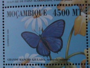 MOZAMBIQUE-COLORFUL BEAUTIFUL LOVELY BUTTERFLIES-MNH-S/S VERY FINE-LAST ONE