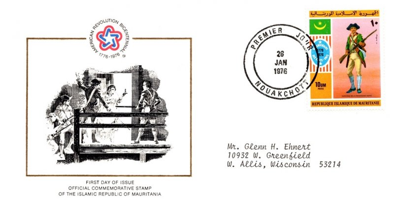 Mauritania, Worldwide First Day Cover, Americana