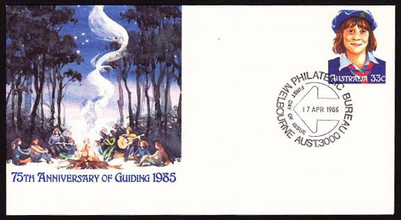 Australia - 75th Anniversary of Guiding (19850 pre-stamp Envelope