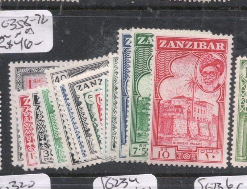 Zanzibar SG 358-72 MNH (9djs)