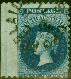 South Australia 1870 6d Indigo SG97 P.10 Fine Used