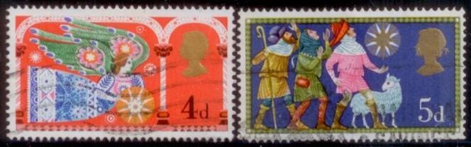 Great Britian 1969 SC# 605-6 Used L189