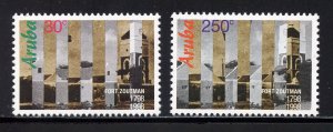 Aruba 158-59 MNH  Fort Zoutman Bicent. Set from 1998.