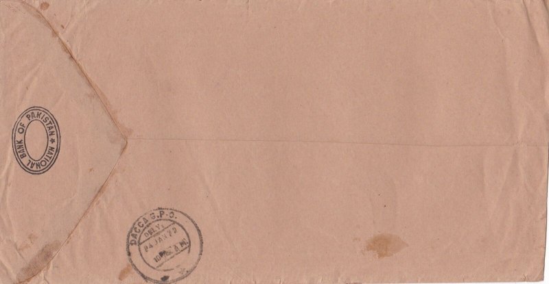 bangladesh overprints on pakistan early stamps cover ref 12835 