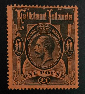 MOMEN: FALKLAND ISLANDS SG #69 1914 MINT OG NH £550+ LOT #63029