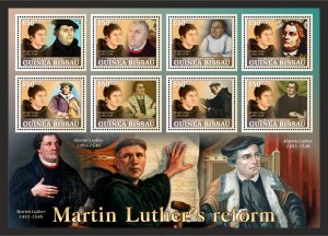Martin Luther's reform 2023 year 16 stamps perforated  NEW
