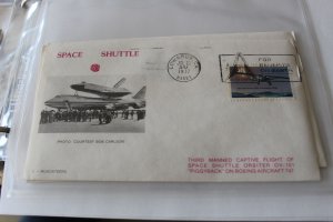 3 MUSCATEERS SPACE COVER - SPACE SHUTTLE 3 PIGGYBACK CACHET JULY 28, 1977