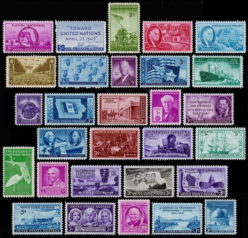 United States Scott 927 // 1070 (1945-55) Mint NH VF, CV $10.00 D 