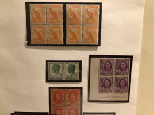 Australia mounted mint and used early stamps on folded page  A10148