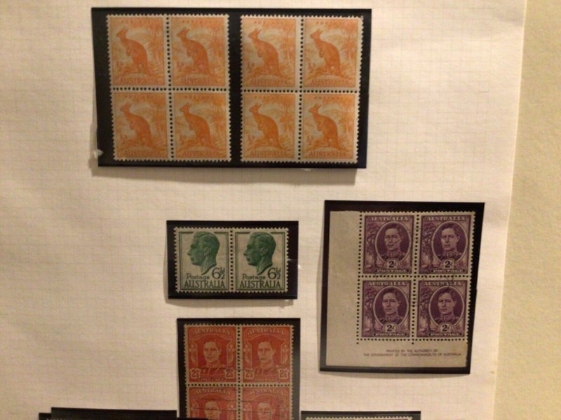 Australia mounted mint and used early stamps on folded page  A10148