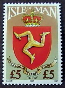 Isle of Man 1992 -  Postage Due MNH Single # J25