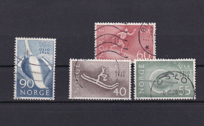 SA14e Norway 1966 World championship in skiing used stamps