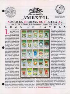 G)1995 MEXICO, AMEXFIL MAGAZINE, SPECIALIZED IN MEXICAN STAM