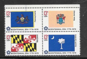 #1633-82 MNH Block of 4 (1634,1635,1639,1640)