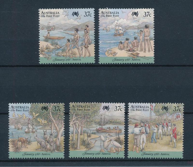 [74538] Australia 1988 Colonisation Birds Kangaroos Fishing  MNH