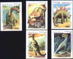 Laos MNH Sc 1208-12 Prehistoric Animals