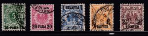 Germany Offices in Turkey 1889 Set Complete (5) in VF+/Used(o) condition