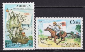 CUBA 1994 - Postal Transport - America - Ship - Hors - MNH Set