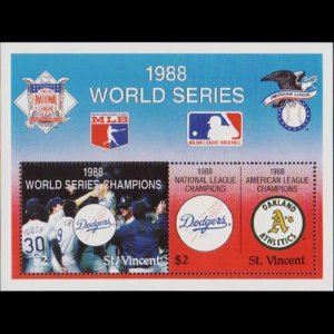 ST.VINCENT 1989 - Scott# 1183 S/S Baseball NH