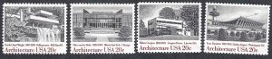 United States #2019-22 20¢ Architecture (1982). Four singles. MNH