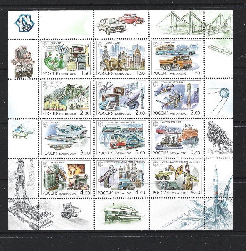 RUSSIA - 2000 TECHNOLOGY MILESTONES SOUVENIR SHEET - SCOTT 6634c - MNH