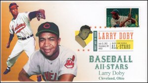 AO-4695-2, 2012, Larry Doby, Add-on Cachet,  Baseball All-Stars, DCP, FDC,  