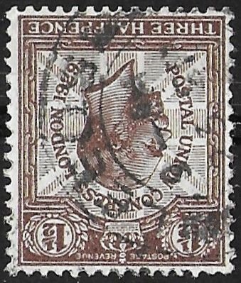 Great Britain # 207    U.P.U. Congress 1929  - 1½d. Inverted Wmk.   (1)  VF Used