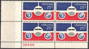 C89, PB-4 #36956L/L. \Plane & Globes\ MNH .25 cent