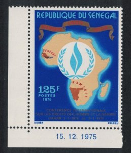 Senegal Intl Rights of Man Corner 1976 MNH SC#418 SG#580