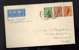 1929 london England First Flight Cover to Alexandria Egypt FFC Imperial Airways