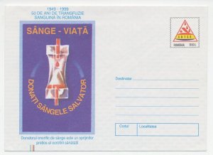 Postal stationery Romania 1999 Blood donor