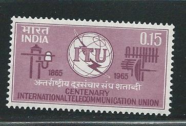 India 401 1965 100th ITU single MLH