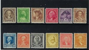 704-715 MNH OG WASHINGTON BICENTENNIAL SET - BCV $33.25  - Q162