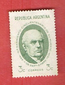 ARGENTINA SCOTT#454 1938 3c PRESIDENT SARMIENTO - MH