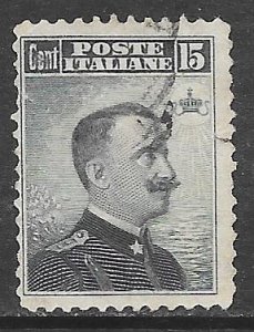 Italy 111: 15c Victor Emmanuel III, used, F-VF